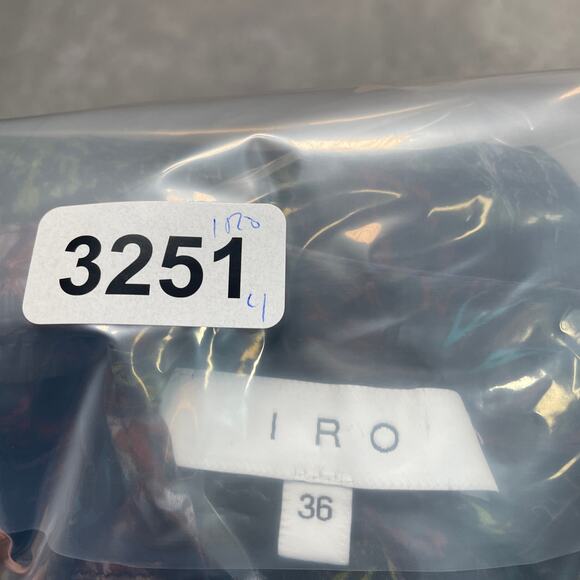 IRO Blouse 36 Small Ciclan Cold Shoulder Antique Dark Floral Silk Bell Sleeve - Picture 13 of 13